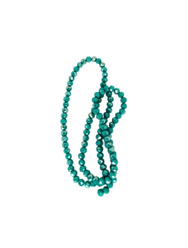 4 mm-es facettált üveggyöngy - "Jade zöld"