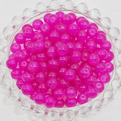 4 mm-es üveggyöngyök - "Purpurrot" - 50 db