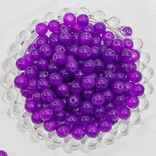 4 mm-es üveggyöngyök - Sötétlila - 50 db