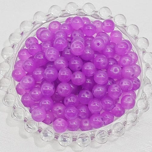 4 mm-es üveggyöngyök - Világos lila - 50 db