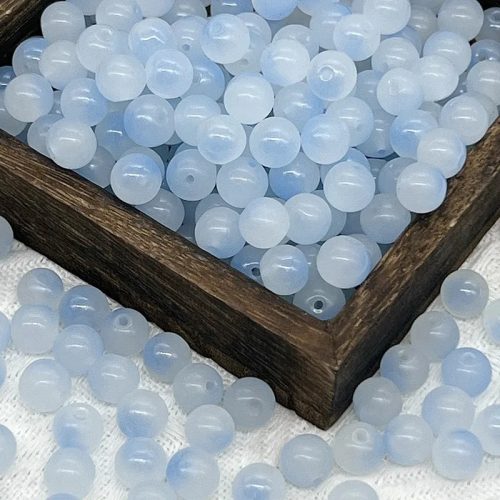 Bicolor üveggyöngyök 10 mm - Kék - 25 db